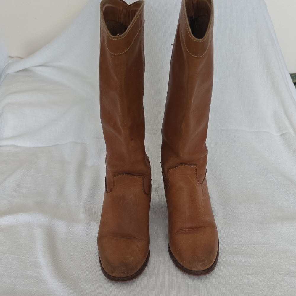 Brown Leather Tall Boots